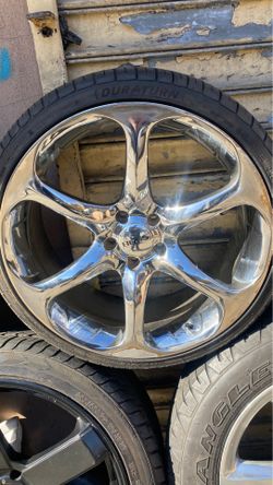 All 4 with tires size 20 rims