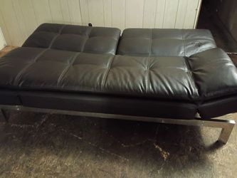 Brown foldable couch