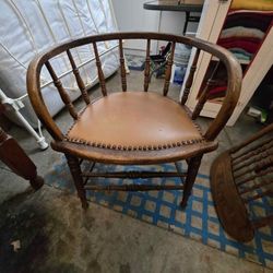 Wooden Barrel Chair