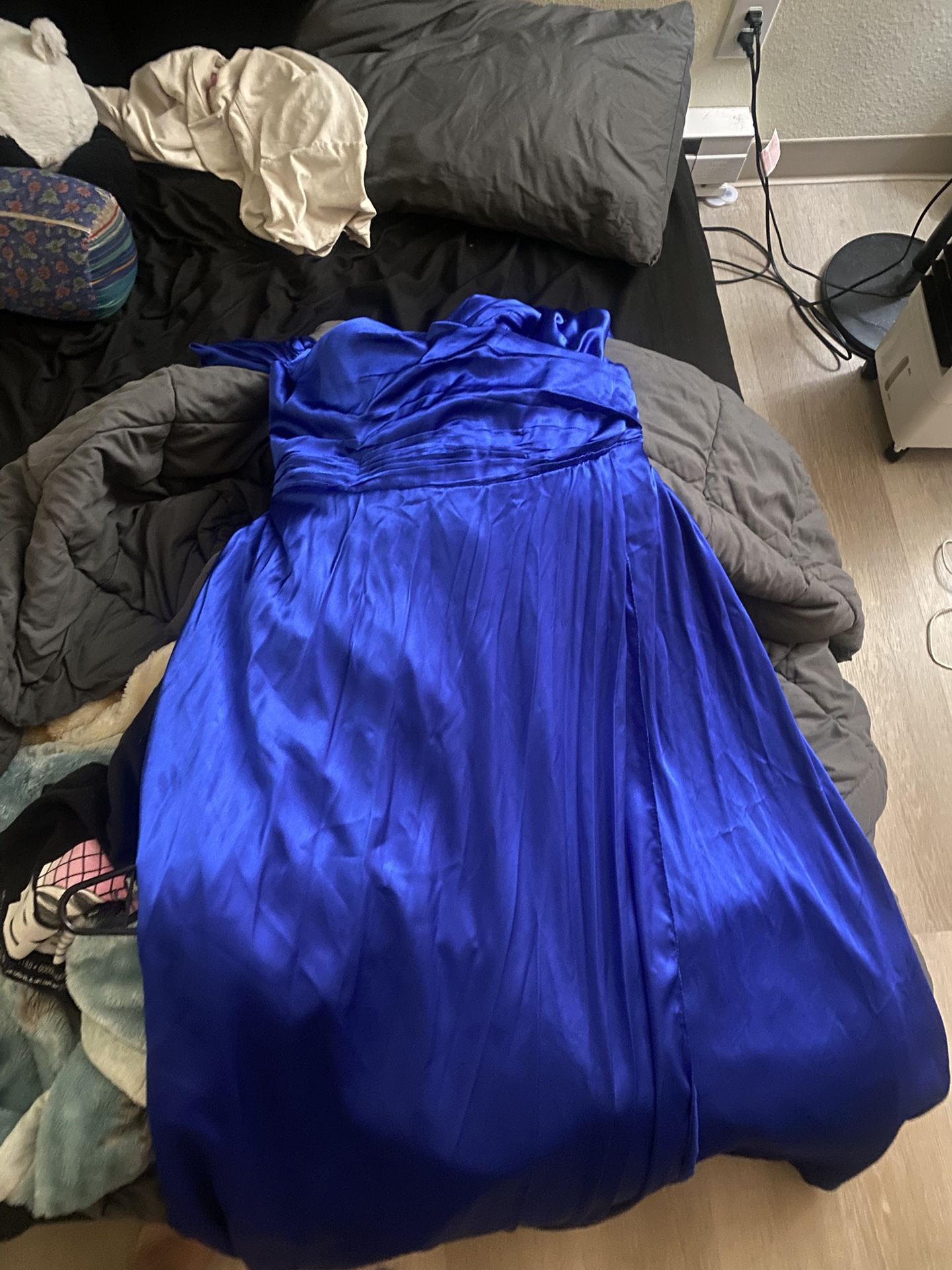 Satin Royal Blue Dress