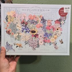 USA State Flowers Puzzle Set