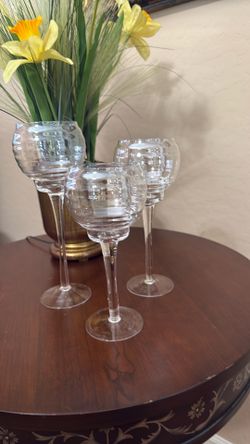 Set of 3 votive candle sticks