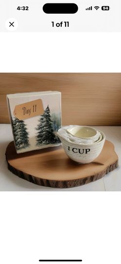 Ceramic Script Measuring Cups