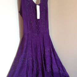 Lace up  gypsy sundress