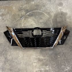 New 2020 2021 2022 Nissan Sentra Front Bumper Upper Grille Black Chrome Grill