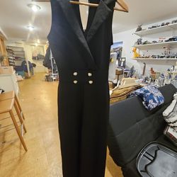 Almost Famous Black Sleeveless Jumpsuit - Size S