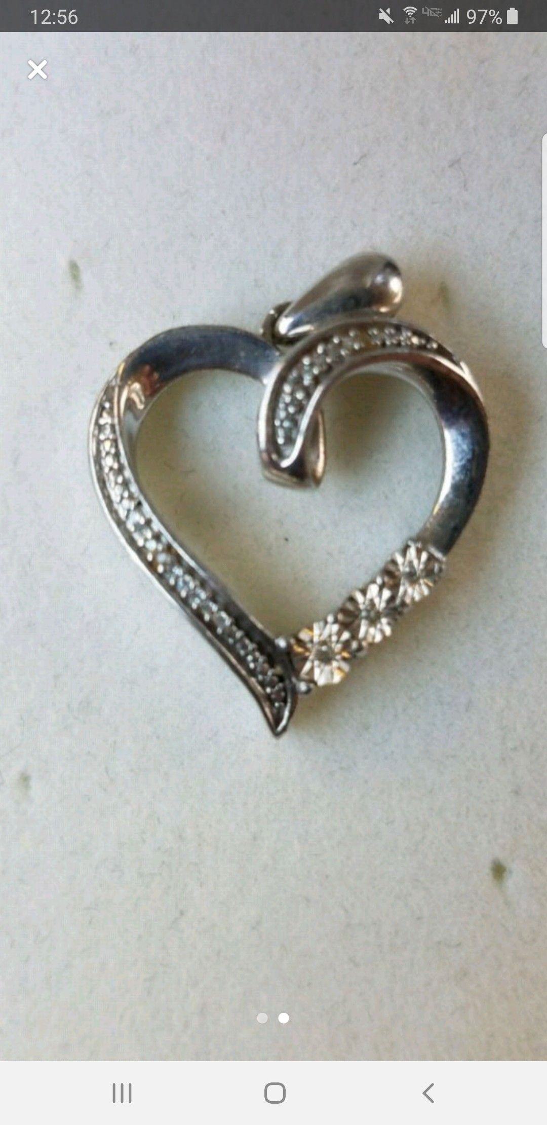 silver heart pendant