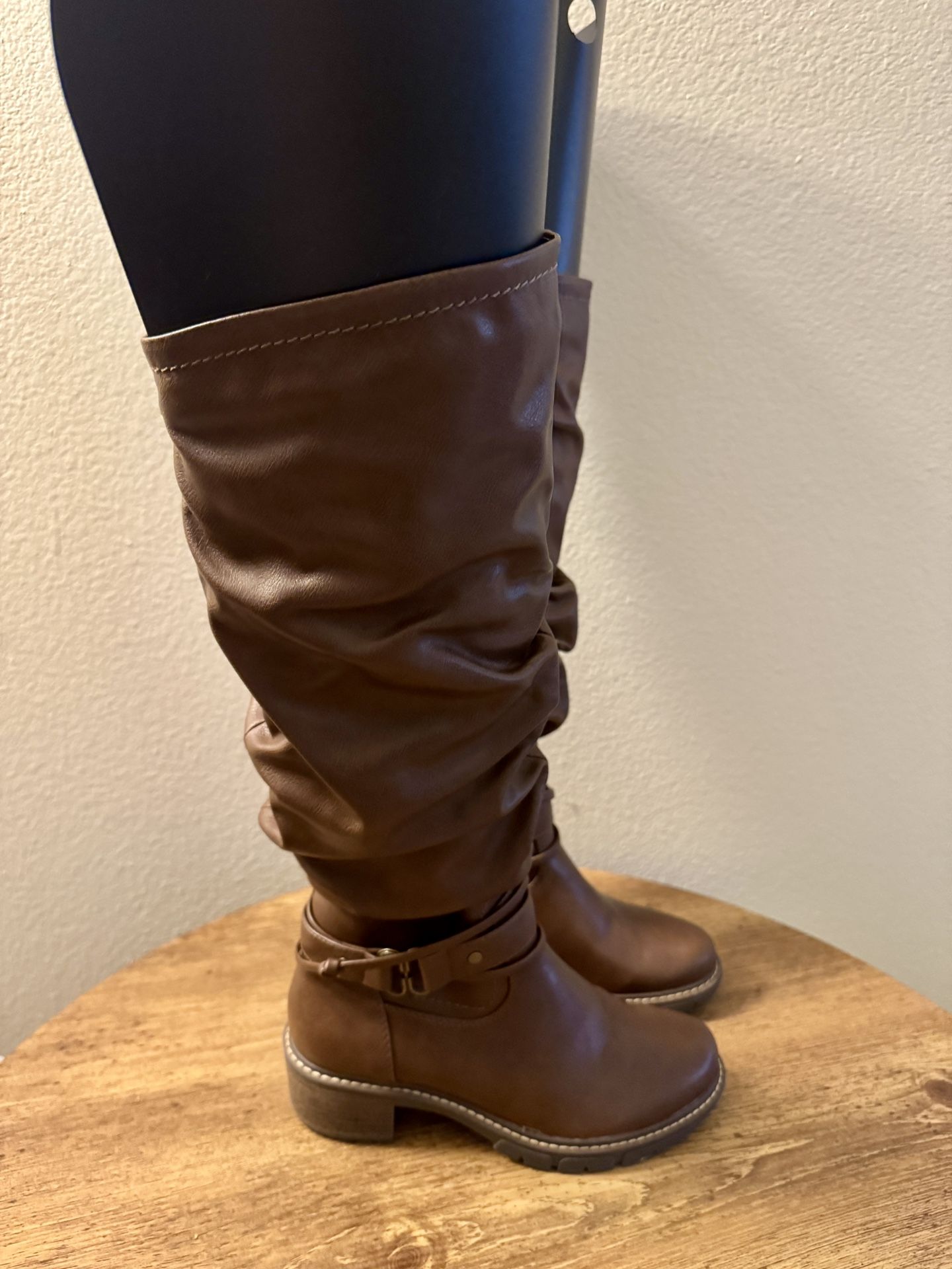 NEW White Mountain Women’s Size 5.5 Crammers Brown Knee-High Slouch Boots