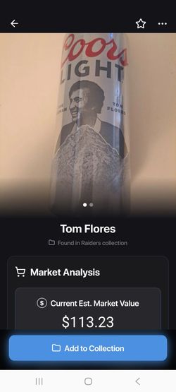 Tom Flores Coors light can