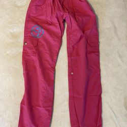 Vintage Y2K Zumba Womens Workout Cargo Pants Athletic Pink-ish Color Sz XS