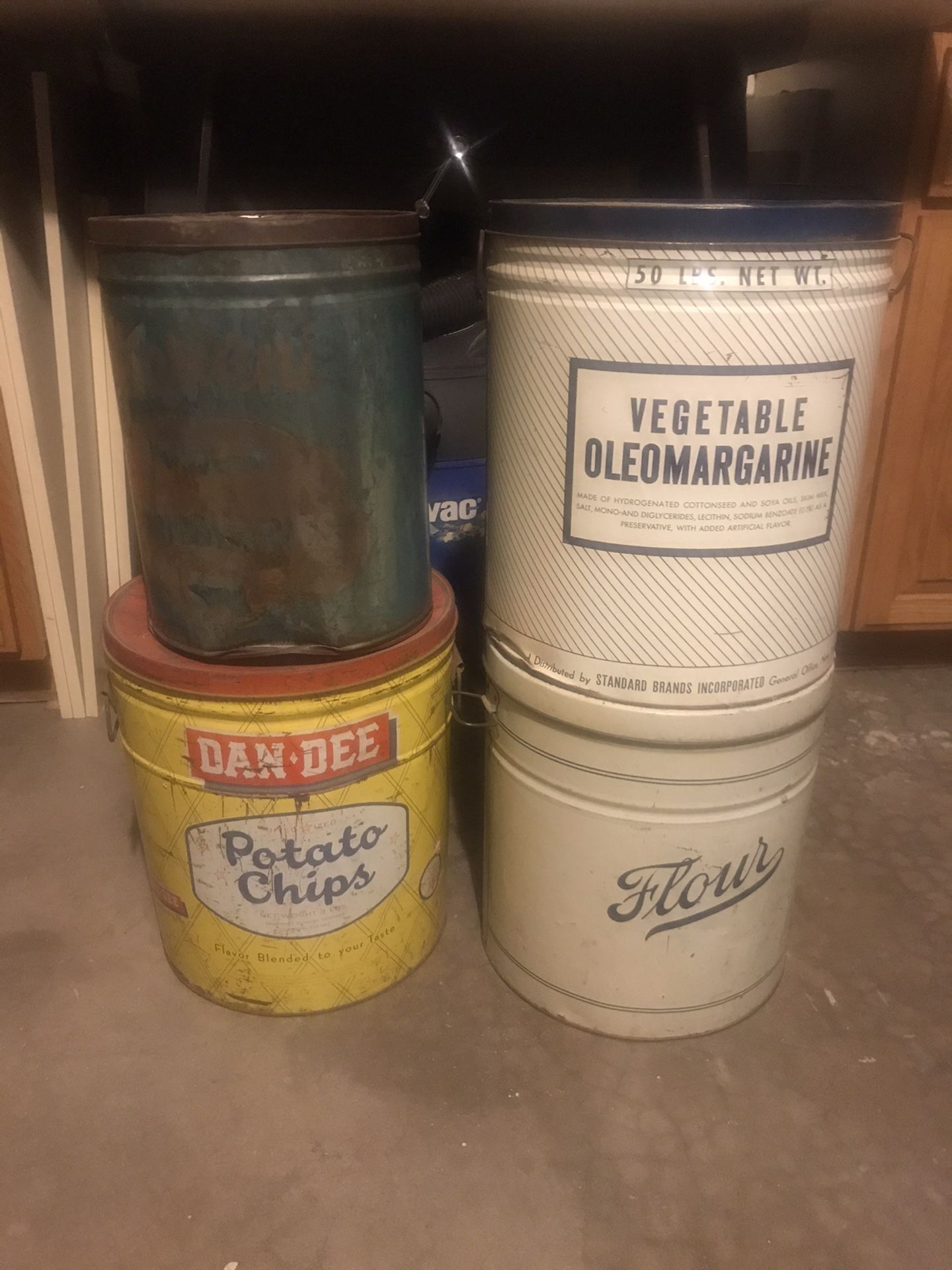 Large Antique Cans