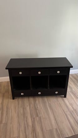black console table
