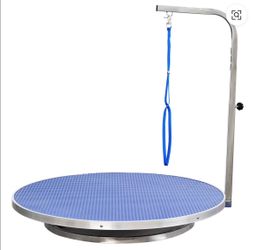 2x Rotating Pet Grooming Table with Adjustable Arm (Blue and Black)
