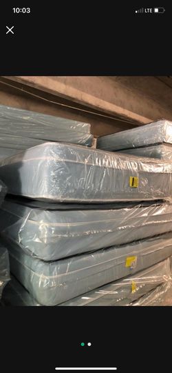King pillowtop mattress and box spring new in plastic free delivery in Atlanta