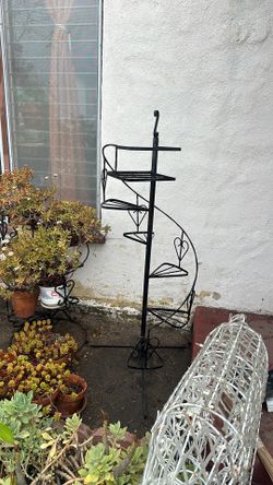 Wrought iron plant stand