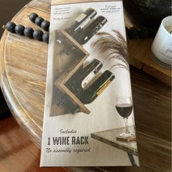 Rustic Wooden Wine Rack 