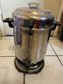 stainless steal coffee maker 100 cups