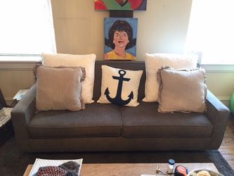 Gray couch Raymour & Flanagan