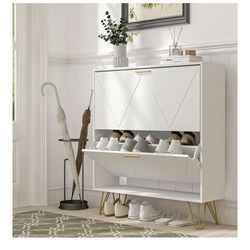 Modern white shoe cabinet