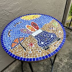 Custom Designed Mosaic Accent Table