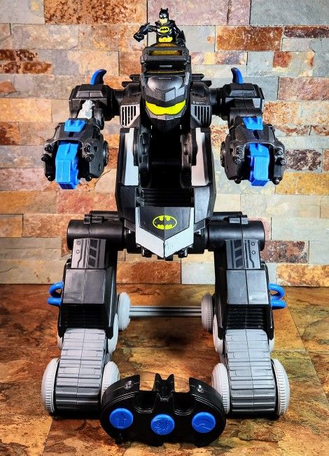 Imaginext Batman BatRobot With Remote Control and Mini Batman Figure • No Disc's Included • Fisher Price • Converts From Batbot to Bat-Vehile •