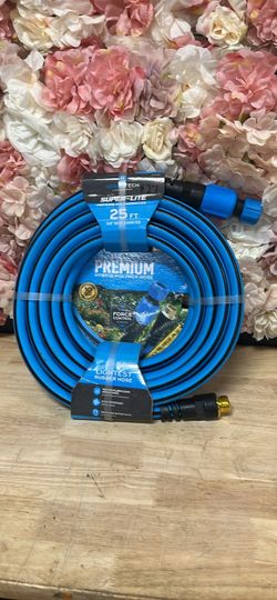 Hydrotech 5/8 in. x 25 ft. Hybrid Polymer Rubber Super-Lite Garden Hose - Force Control Technology, Lightweight, Anti-Kink Hose