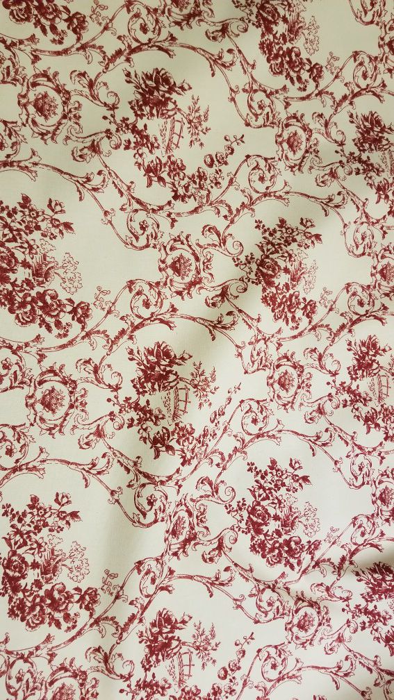 Toile upholstery fabric