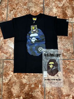 Bathing ape black and blue bape t shirt