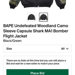 BapeXUndefeated Ma-1 Bomber Jacket