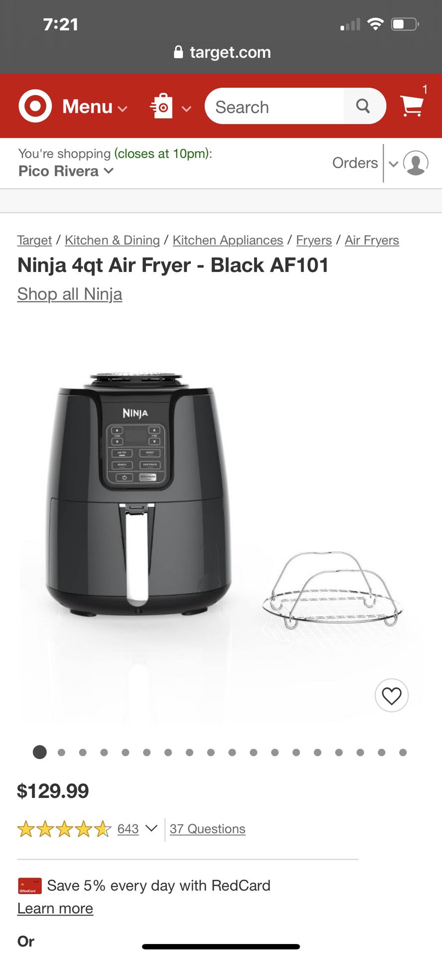 Ninja Air Fryer AF161 for Sale in Sacramento, CA - OfferUp