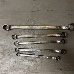 Matco SAE offset double box end wrench set - US made