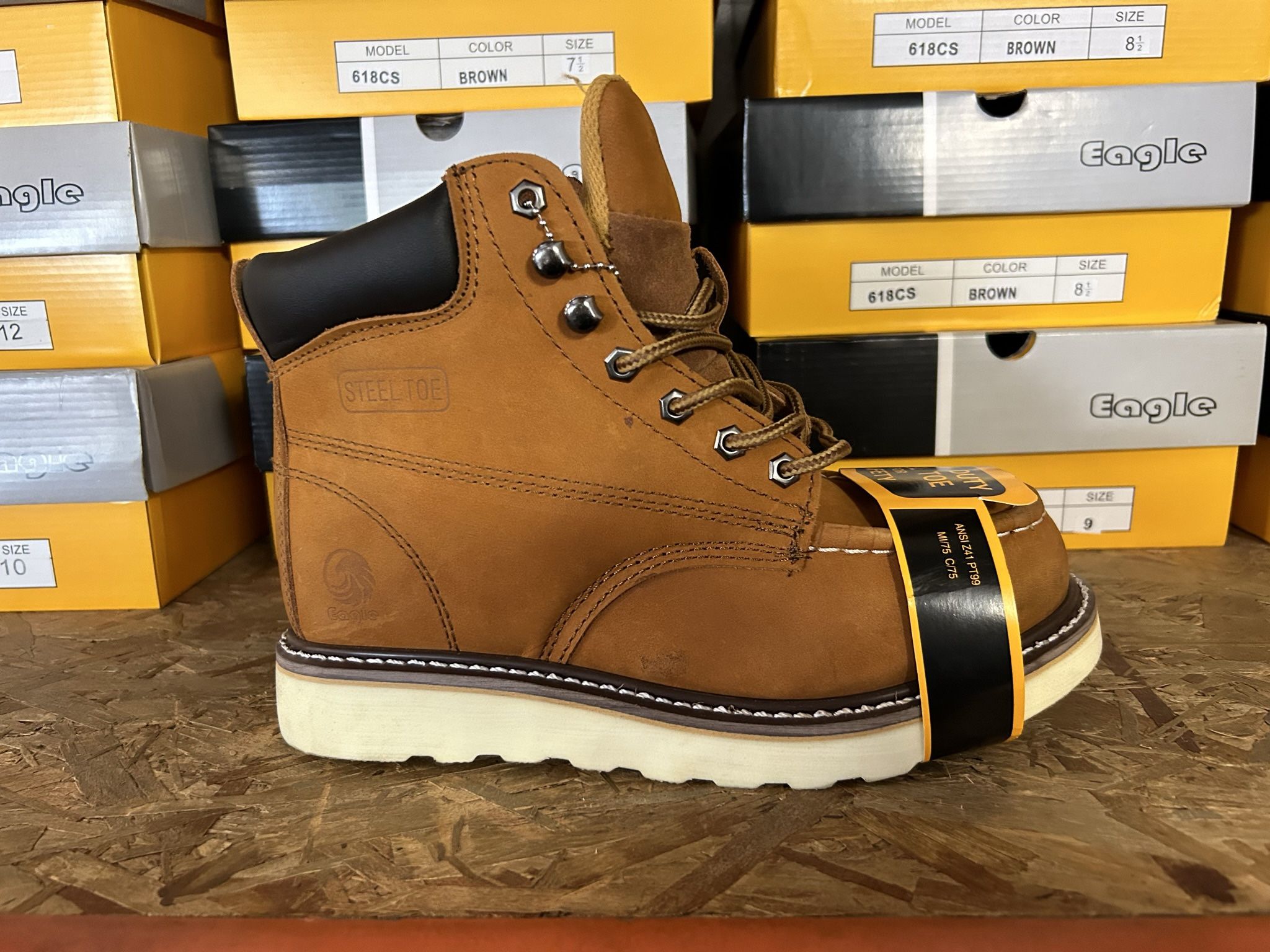 Real Leather Work Boots $48