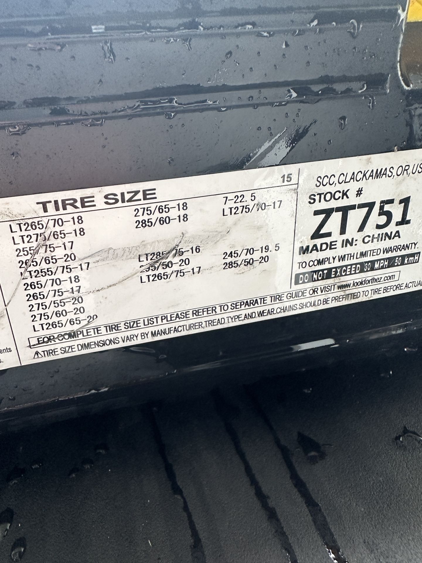 Snow Tires Chains Cable Chain ZT751