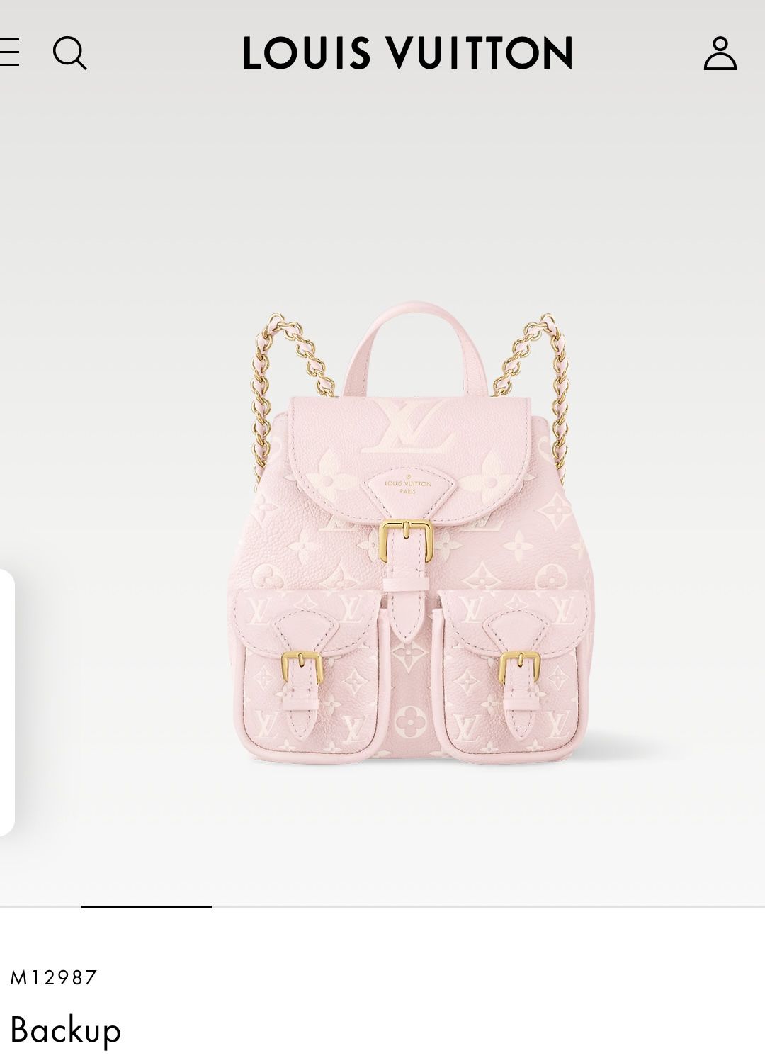 Pink LV Mini Backpack