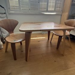 Vintage Mid Century kids chair and table