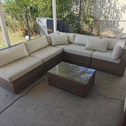 Outdoor Patio Sectional Couch Set – $250