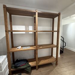 Beautiful wood shelving unit