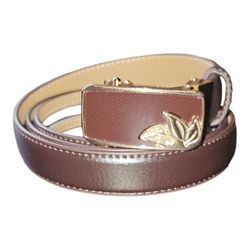 Elegant Brown Leather Belt