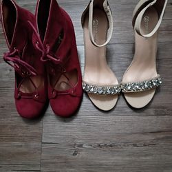 WOMEN'S SIZE 6.5 SHOES FOR SALE WITH 5 FREE ITEMS OF CLOTHING SIZE SMALL 