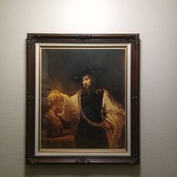 Aristotle And The Bust Of Homer Reproduction/Print Matted And Framed Contemporary 