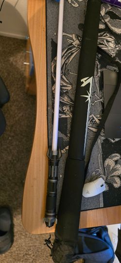 Disney Parks Savi’s Workshop Lightsaber – Power & Control (RED Kyber Crystal / Sith Build) Complete w/ Blade, Sheath & Pin