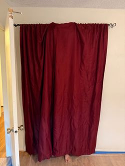 Curtains and rod
