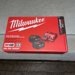 Milwaukee 5.0 Batteries With Charger
