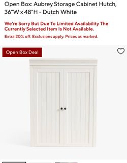 Brand new Pottery Barn Cabinet