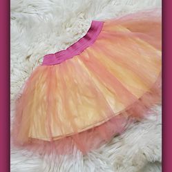 Little Girls Pink / Yellow Tutu  Skirt Size Small 6× .Halloween Costume 🎃 