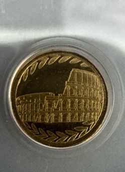 GOLD-Colosseum 1/200th oz .9999 Gold 1 Of 5,000 PCGSMS 69