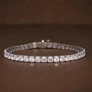 Tennis Bracelet pass tester SOLID 925Sterling Silver MOISSANITE 7" 2mm