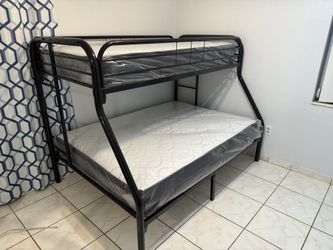 Twin Over Full Bunk Bed With 2 Mattress All New Furniture Free Delivery Free Installation