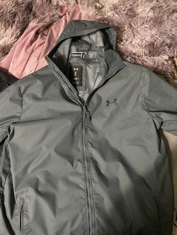 Gray under armour wind breaker