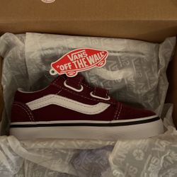 Brand New Vans Old Sokol V  Wine, Size 8T, Toddler 
